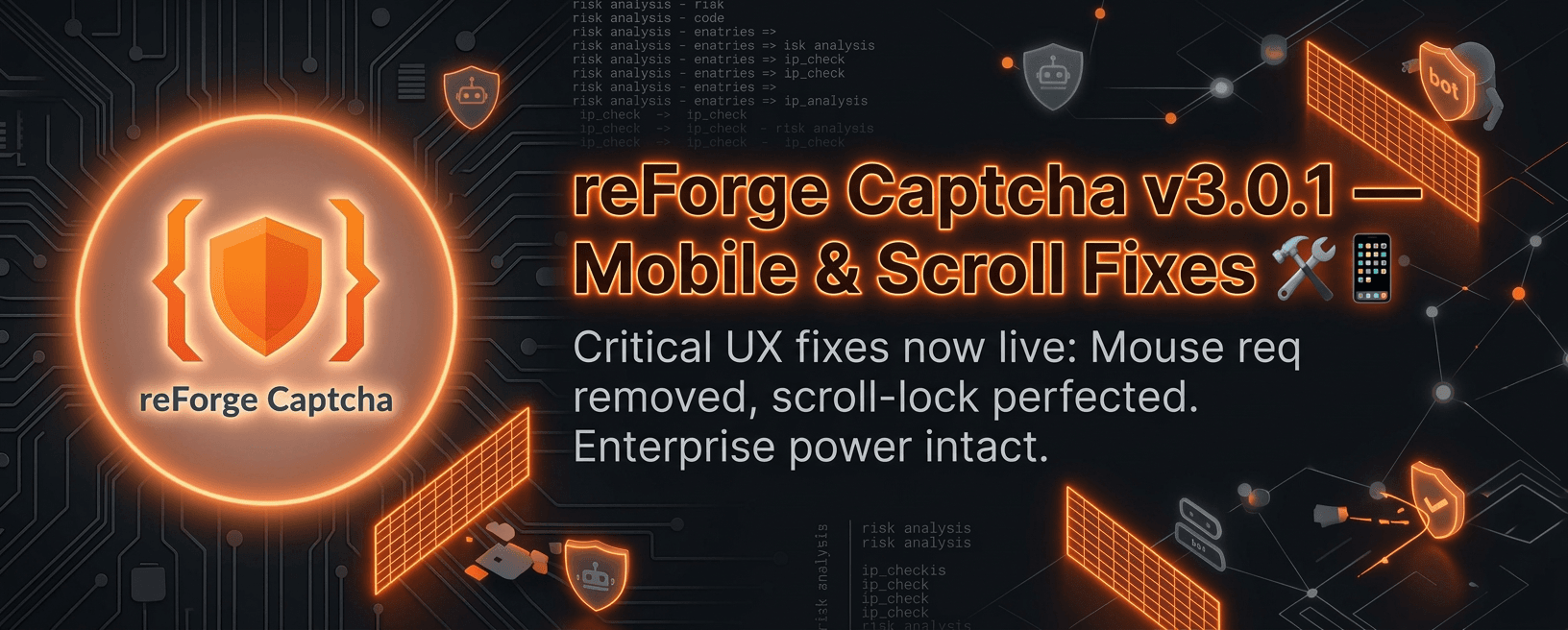 reForge Captcha v3.0.1 — Mobile & Scroll Fixes 🛠📱